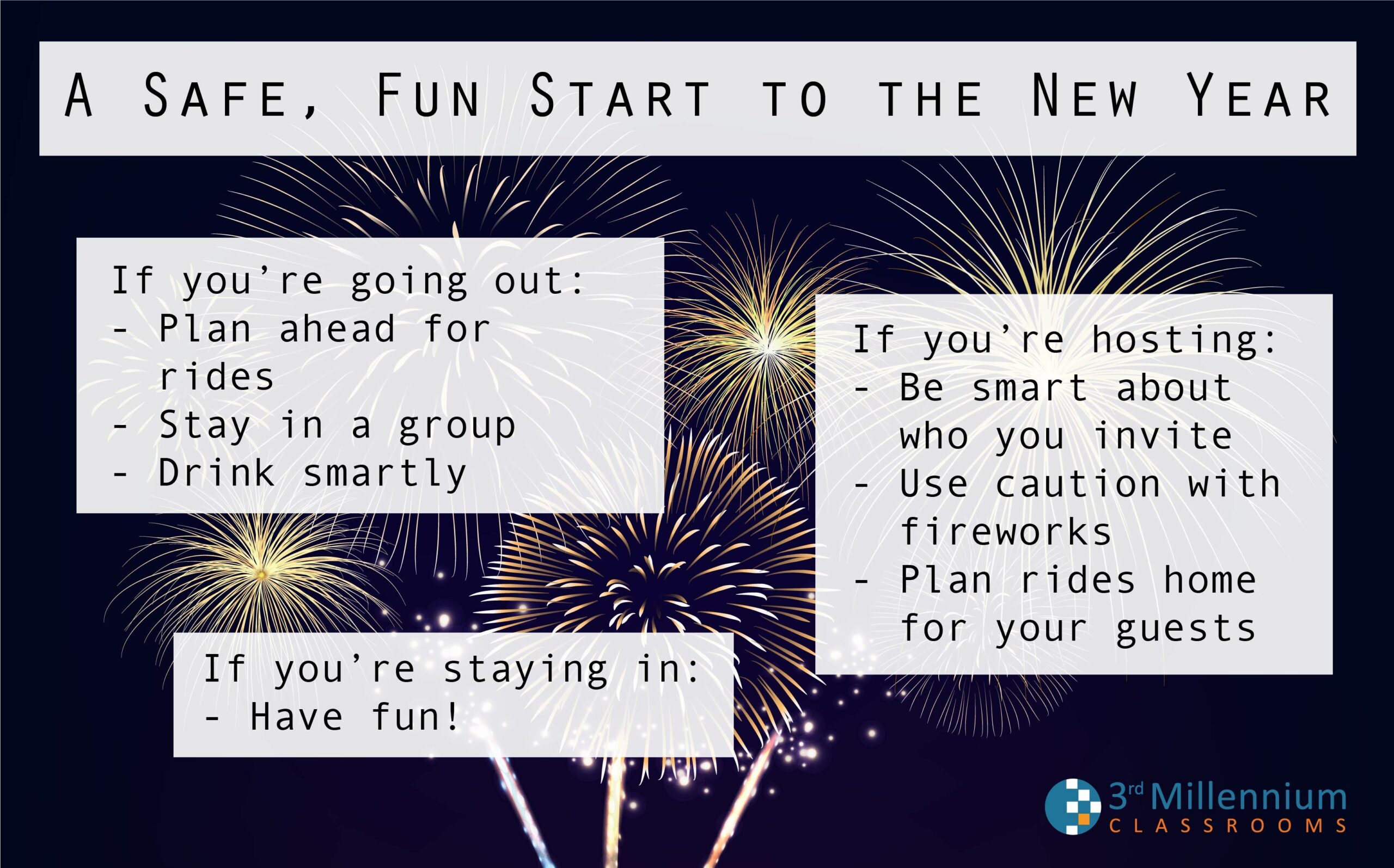 Tips for a safe, fun start to the new year